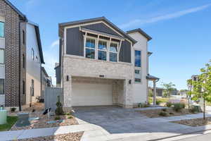 2-car garage with partially covered parking