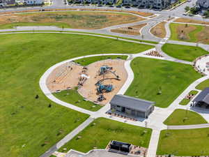 Aerial view of a community park
