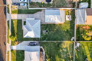 Aerial view of residential area