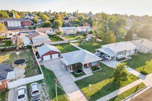Aerial view of residential area