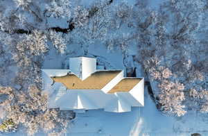 Aerial view of property and part of the back yard