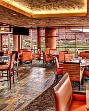 Community lobby with expansive windows