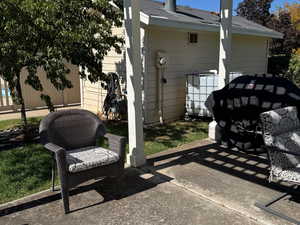 View of patio / terrace featuring a pergola