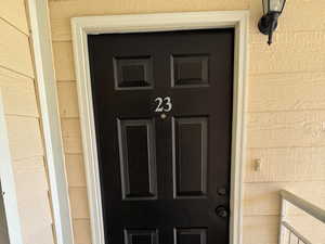 View of exterior entry