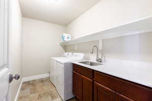 Laundry room on main level for convenience.