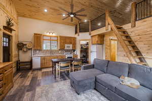 ADU living room and kitchen