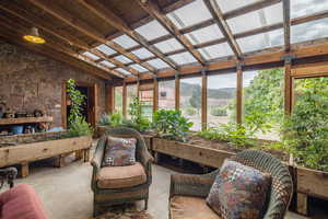 Atrium to the west of the living room