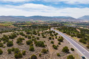 View of mountain background with rural landscape