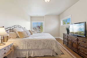 3rd bedroom on second level with solid wood floors