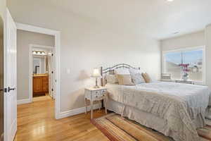 3rd bedroom on second level with solid wood floors