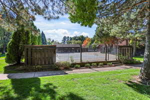 View of yard featuring a deck