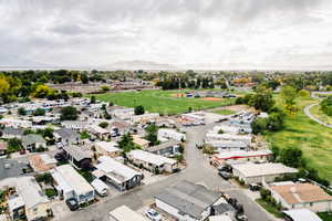 Bird's eye view of a mountain backdrop