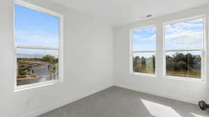 Spare room with carpet flooring and healthy amount of natural light