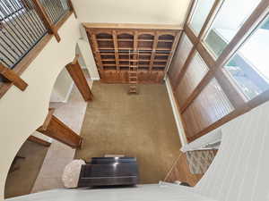 Stairway featuring baseboards