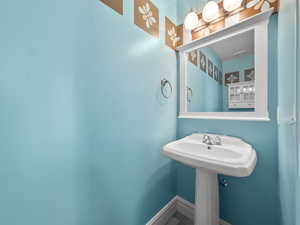 Bathroom with baseboards