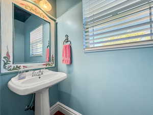 Bathroom with baseboards