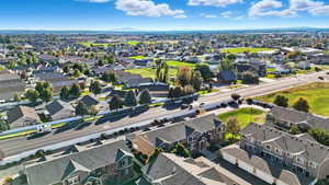 Aerial view of residential area