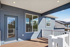 View of wooden terrace
