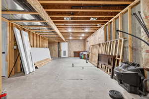 View of unfinished basement