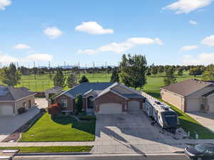 Drone / aerial view of a golf course