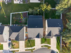 Aerial view of residential area