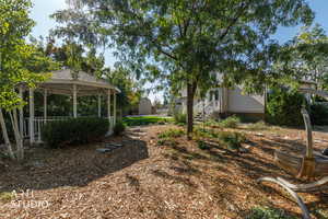 View of yard featuring a gazebo
