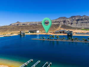 Water view featuring a mountainous background