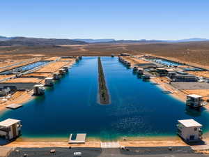 Drone / aerial view of a mountain backdrop
