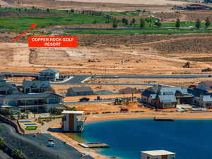 Overview of rural landscape featuring nearby suburban area