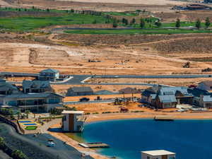 Aerial view of residential area