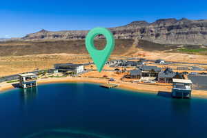 Drone / aerial view of a water and mountain view