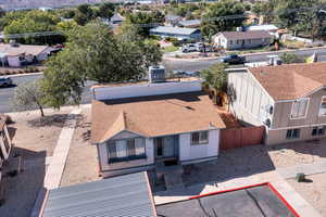 Aerial view of residential area