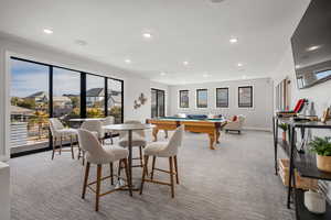 Rec room featuring recessed lighting and pool table