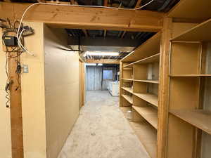 View of unfinished below grade area