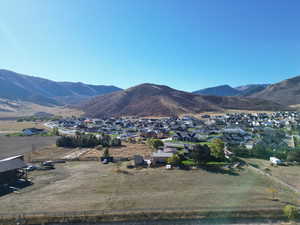 Mountain view with nearby suburban area