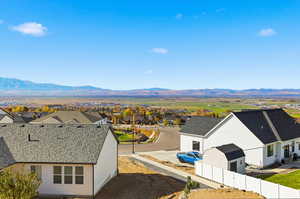 Mountain view featuring nearby suburban area