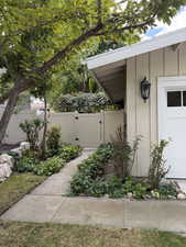 Property entrance featuring a gate