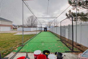 View of batting cage