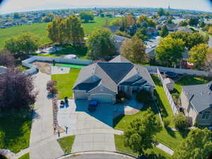 Aerial view of property and surrounding area