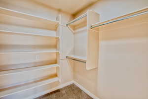 Spacious primary closet