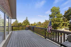 View of wooden deck