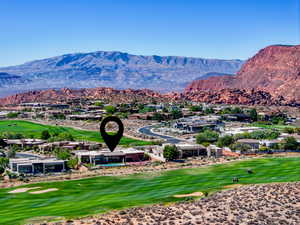 Mountain view with a local golf course