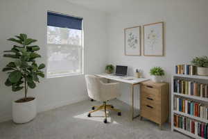 Bedroom or Office with light colored carpet