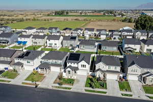 Aerial view of residential area