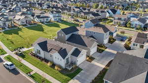 Aerial view of residential area