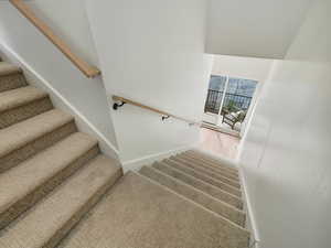 Staircase with baseboards