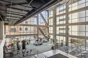 Exercise facility view from level 2
