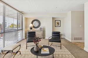 Living area with south view