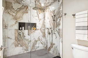 Primary shower and commode