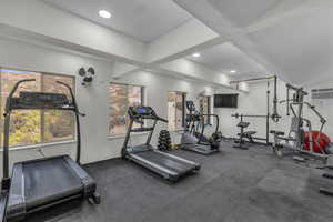 Exercise room with a gorgeous view